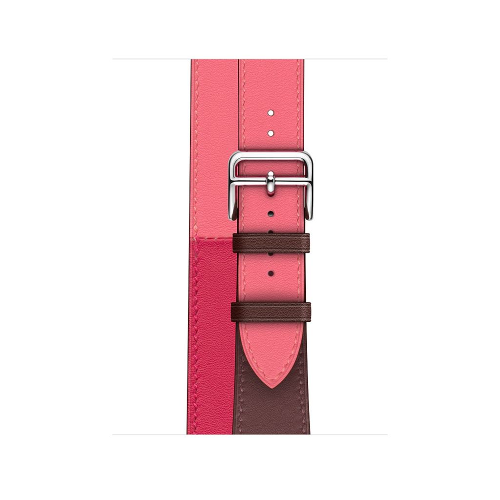 Bordeaux/Rose Extrême/Rose Azalée Double Tour Leather for Apple Watch