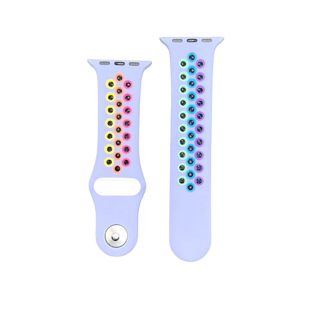 Lavender Gray/Rainbow Pride Sport Band Active for Apple Watch